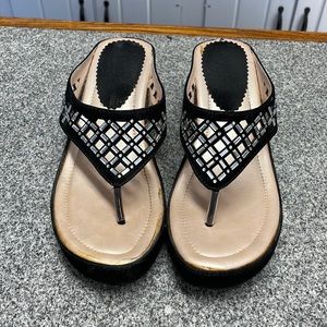 Italina Thongs with Rhinestones